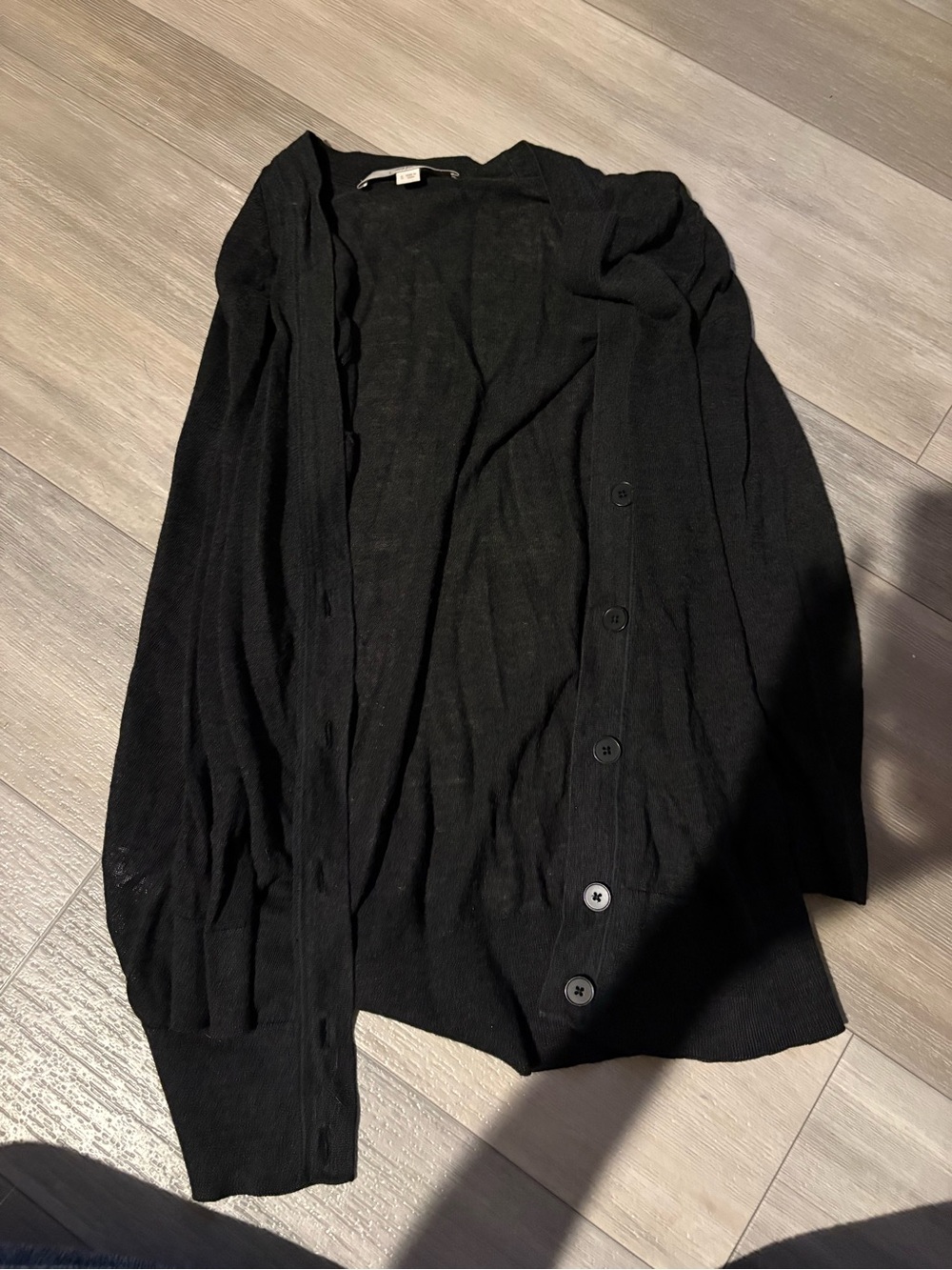 LOFT Black Lightweight Knit Cardigan